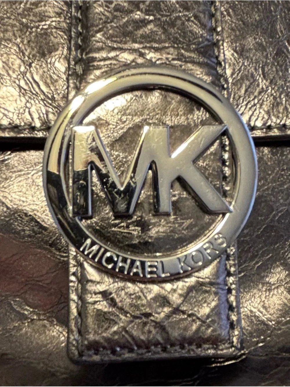 Michael Kors Metallic Gunmetal Shoulder Bag